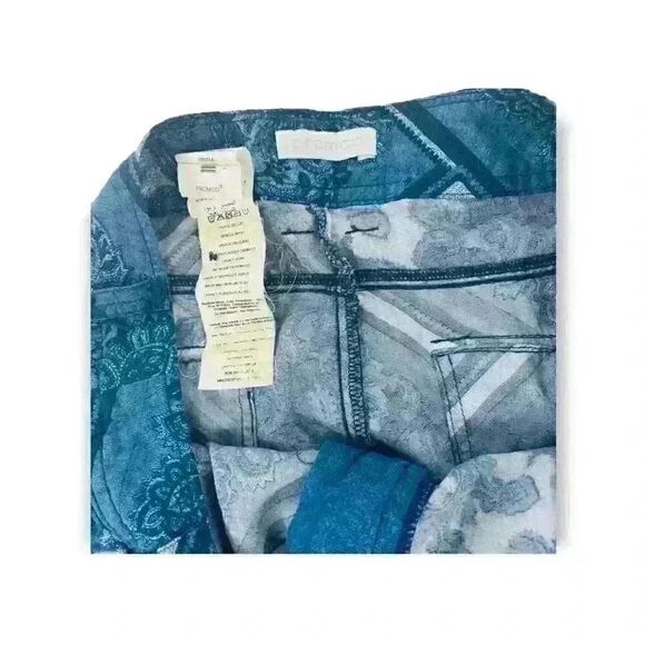 Promod Dress Pants, Blue White Flower, Size: 8 - Picture 3 of 10